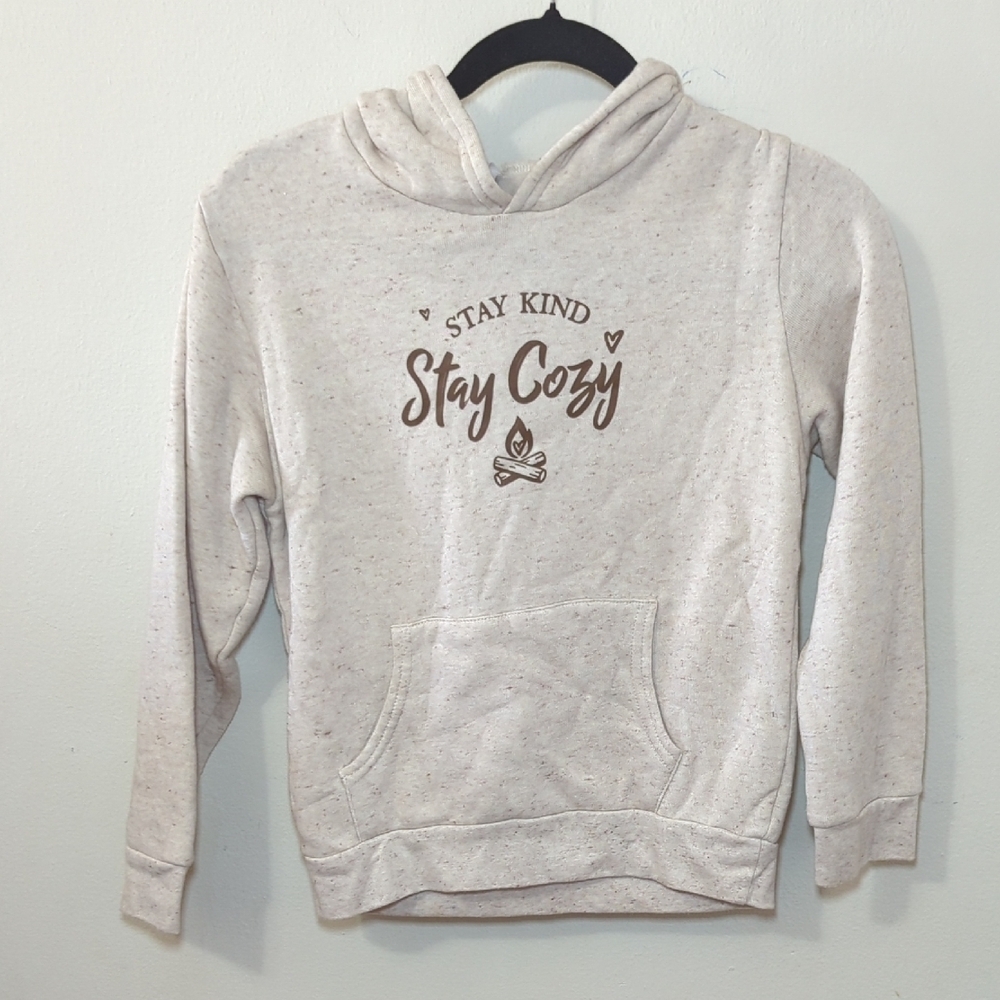 The Wishing Elephant Stay Kind Stay Cozy Campfire Hoodie Triblend Girls Size L